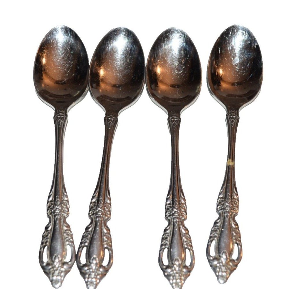 Teaspoons Raphael Oneida Distinction Deluxe HH Stainless Lot of 4